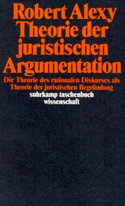 Cover of Theorie der juristischen Argumentation by Robert Alexy