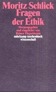 Cover of Fragen der Ethik by Moritz Schlick