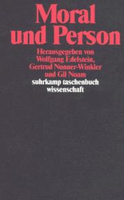 Front cover of Moral und Person by Wolfgang Edelstein