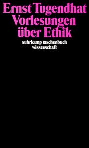 Cover of Vorlesungen über Ethik by Ernst Tugendhat