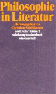 Cover of Philosophie in Literatur (Suhrkamp Taschenbuch Wissenschaft) (German Edition) by Christiane Schildknecht