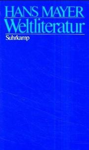Cover of Weltliteratur by Hans Mayer