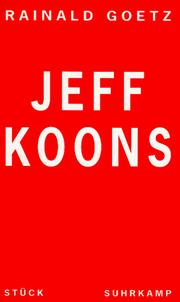 Cover of Jeff Koons by Rainald Goetz