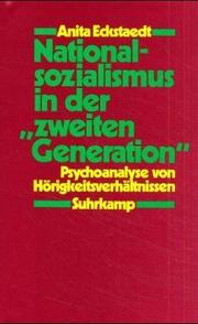 Front cover of Nationalsozialismus in der "zweiten Generation" by Anita Eckstaedt