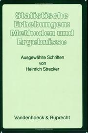Front cover of Statistische Erhebungen by Heinrich Strecker