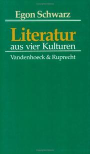 Front cover of Literatur aus vier Kulturen by Egon Schwarz