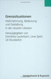 Front cover of Grenzsituationen by Hagener Kolloquium zur Literaturwissenschaft (2nd 2000)