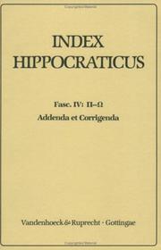 Cover of Index Hippocraticus by Josef-Hans Kühn