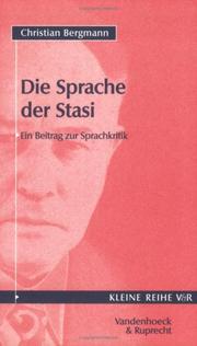 Cover of Die Sprache der Stasi by Christian Bergmann