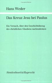 Front cover of Das Kreuz Jesu bei Paulus by Hans Weder