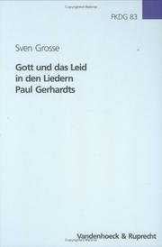 Front cover of Gott und das Leid in den Liedern Paul Gerhardts by Sven Grosse