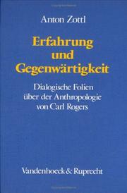 Front cover of Erfahrung und Gegenwärtigkeit by Anton Zottl