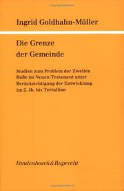 Cover of Die Grenze der Gemeinde by Ingrid Goldhahn-Müller