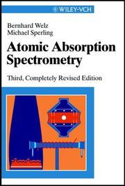 Cover of Atomabsorptionsspektrometrie by Bernhard Welz