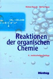 Front cover of Reaktionen Der Organischen Chemie by H. Krauch