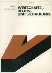 Front cover of Wirtschafts-, Rechts- und Sozialkunde by Ott, Rudolf Dr.