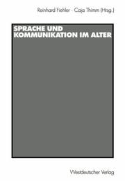 Front cover of Sprache und Kommunikation im Alter by Reinhard Fiehler