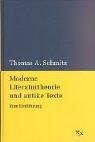 Front cover of Moderne Literaturtheorie und antike Texte by Thomas A. Schmitz