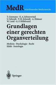 Front cover of Grundlagen Einer Gerechten Organverteilung by Thomas Gutmann