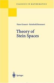 Front cover of Theorie der Steinschen Räume by Hans Grauert