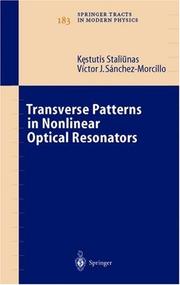 Cover of Transverse Patterns in Nonlinear Optical Resonators by Kestutis Staliunas