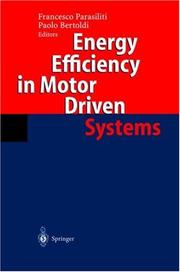 Cover of Energy efficiency in motor driven systems by Paolo Bertoldi
