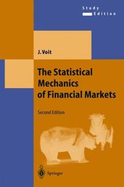 Front cover of The statistical mechanics of financial markets by Johannes Voit