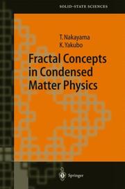 Front cover of Fractal concepts in condensed matter physics by T. Nakayama