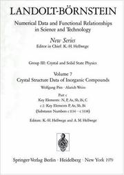 Cover of Landolt-Börnstein numerical data and functional relationships in science and technology by H. Landolt