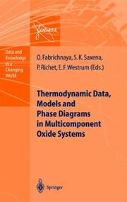 Front cover of Thermodynamic data, models, and phase diagrams in multicomponent oxide systems by O.B. Fabrichnaya