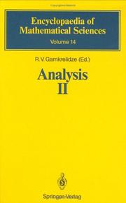 Cover of Analysis II by Vladimir M. Tikhomirov