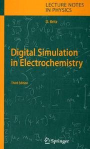 Cover of Digital Simulation in Electrochemistry by Dieter Britz