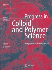 Front cover of Analytical Ultracentrifugation VII by Manfred D. Lechner