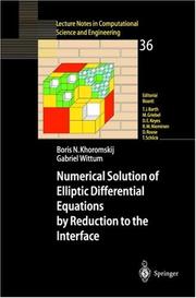 Front cover of Numerical solution of elliptic differential equations by reduction to the interface by Boris  N. Khoromskij