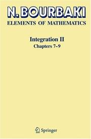 Cover of Elements of mathematics by Nicolas Bourbaki