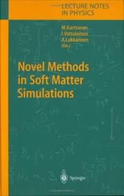 Cover of Novel methods in soft matter simulations by Mikko Karttunen