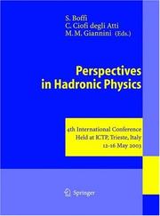 Front cover of Perspectives in hadronic physics by International Conference on Perspectives in Hadronic Physics (4th 2003 Trieste, Italy)