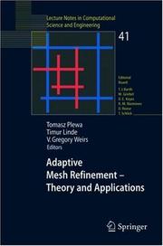 Front cover of Adaptive mesh refinement, theory and applications by Chicago Workshop on Adaptive Mesh Refinement Methods (2003 University of Chicago)