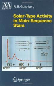 Front cover of Solar-Type Activity in Main-Sequence Stars by R.E. Gershberg