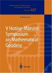 Front cover of V Hotine-Marussi Symposium on Mathematical Geodesy by Hotine-Marussi Symposium on Mathematical Geodesy (5th 2003 Matera, Italy)