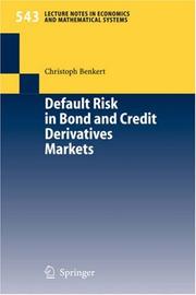 Front cover of Default risk in bond and credit derivatives markets by Christoph Benkert