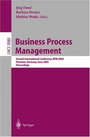 Cover of Business process management by BPM 2004 (2nd 2004 Potsdam, Germany)