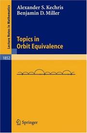 Cover of Topics in orbit equivalence by A. S. Kechris