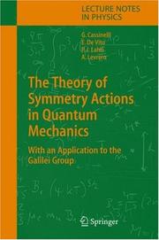 Front cover of The theory of symmetry actions in quantum mechanics by Gianni Cassinelli