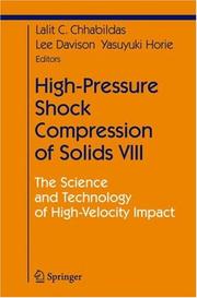 Cover of High-pressure shock compression of solids VIII by Lee Davison