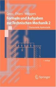 Front cover of Formeln und Aufgaben zur Technischen Mechanik 2 by D. Gross