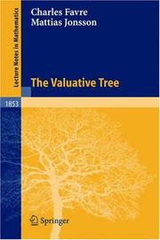 Cover of The valuative tree by Charles Favre