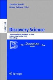 Front cover of Discovery science by DS 2004 (2004 Padua, Italy)