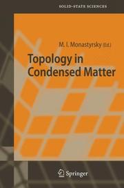 Front cover of Topology in Condensed Matter by M.I. Monastyrsky
