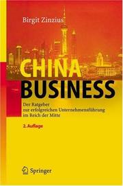 Cover of China Business by Birgit Zinzius